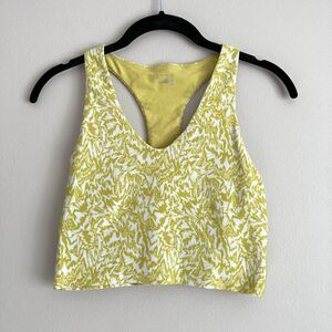 Aerie Offline Sports Bra Medium Yellow Real Me Recharge Light Support Racerback